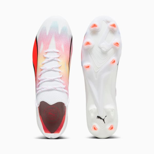 Chaussures de soccer avec crampons ULTRA ULTIMATE FG/AG Femme, PUMA White-PUMA Black-Fire Orchid, extralarge